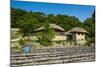 Field in Front of Traditional Wooden Houses in the Yangdong Folk Village Near Gyeongju-Michael-Mounted Photographic Print