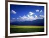 Field & Karwendel Mts, Aldrans, Tyrol, Austria-Walter Bibikow-Framed Photographic Print