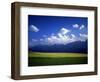 Field & Karwendel Mts, Aldrans, Tyrol, Austria-Walter Bibikow-Framed Photographic Print