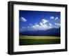 Field & Karwendel Mts, Aldrans, Tyrol, Austria-Walter Bibikow-Framed Photographic Print