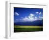 Field & Karwendel Mts, Aldrans, Tyrol, Austria-Walter Bibikow-Framed Photographic Print