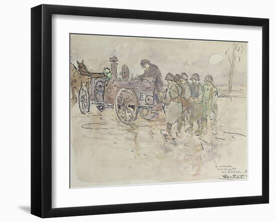 Field Kitchen on the Road to Belfort, 1918-Louis Robert Antral-Framed Giclee Print