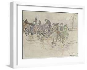 Field Kitchen on the Road to Belfort, 1918-Louis Robert Antral-Framed Giclee Print