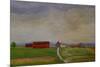 Field Landscape with Farm, 1912-Harald Oscar Sohlberg-Mounted Giclee Print