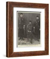 Field-Marshal Edhem Pasha with Two of the Sultan's Aides-De-Camp-null-Framed Giclee Print