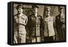 Field Marshal Montgomery, General Eisenhower, Marshal Zhukov, and General De Lattre De Tassigny-null-Framed Stretched Canvas