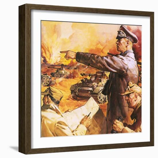 Field Marshal Rommel-English School-Framed Giclee Print