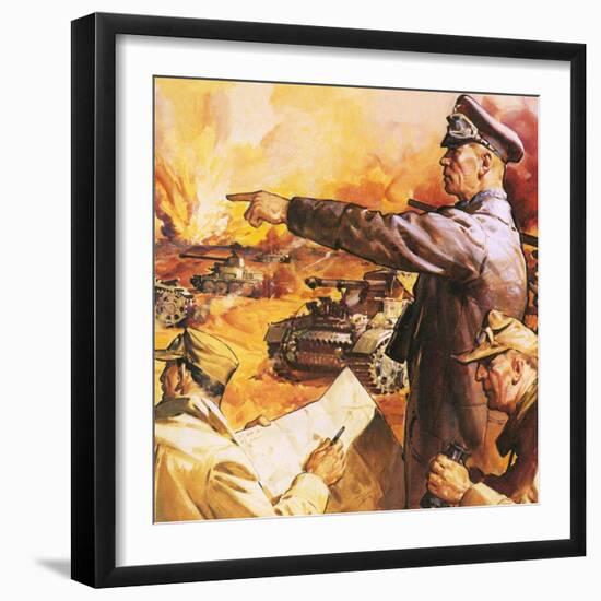 Field Marshal Rommel-English School-Framed Giclee Print