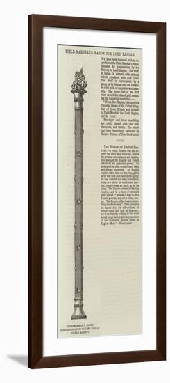 Field-Marshal's Baton for Lord Raglan-null-Framed Giclee Print