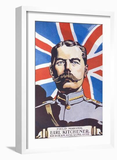 Field Marshall Earl Kitchener from About 1915-null-Framed Giclee Print