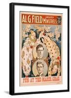 Field Minstrels, Fun at the Mardi Gras-null-Framed Art Print