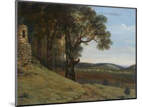 Field near Pencerrig, 1776 (Oil on Paper)-Thomas Jones-Mounted Giclee Print