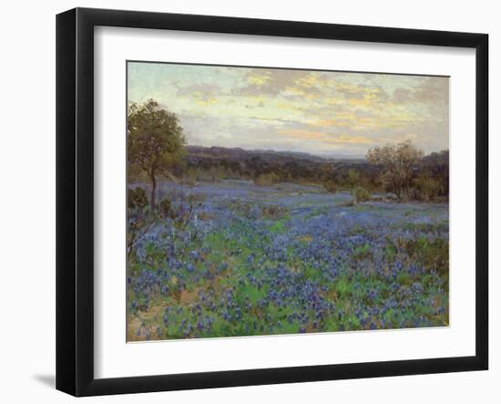 Field of Bluebonnets at Sunset-null-Framed Giclee Print