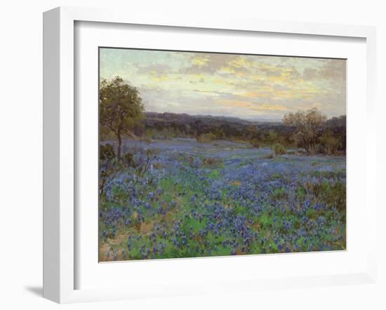 Field of Bluebonnets at Sunset-null-Framed Giclee Print