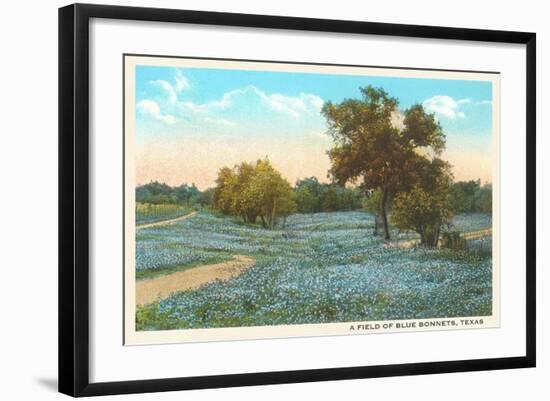 Field of Bluebonnets, Texas-null-Framed Art Print