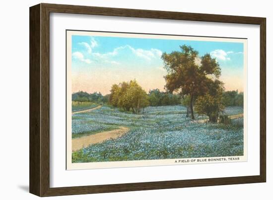 Field of Bluebonnets, Texas-null-Framed Art Print