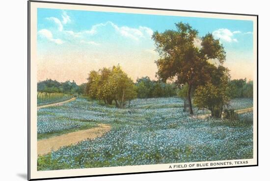 Field of Bluebonnets, Texas-null-Mounted Art Print