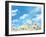 Field of Daisy Flowers against Blue Sky-Liang Zhang-Framed Photographic Print