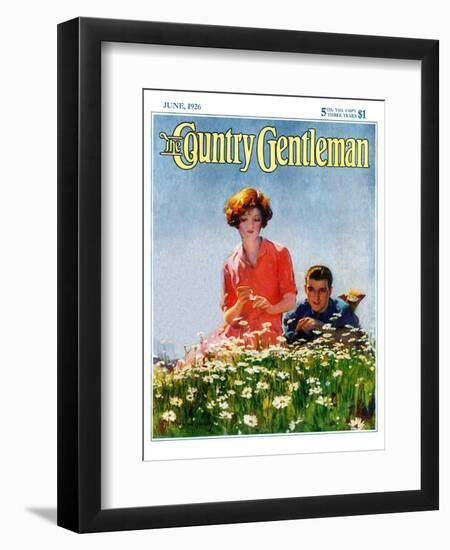 "Field of Dreams," Country Gentleman Cover, June 1, 1926-McClelland Barclay-Framed Giclee Print