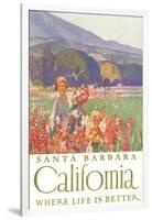 Field of Flowers, Santa Barbara, Calfornia-null-Framed Art Print