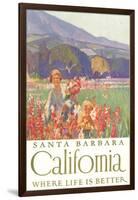 Field of Flowers, Santa Barbara, Calfornia-null-Framed Art Print