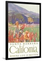 Field of Flowers, Santa Barbara, Calfornia-null-Framed Art Print