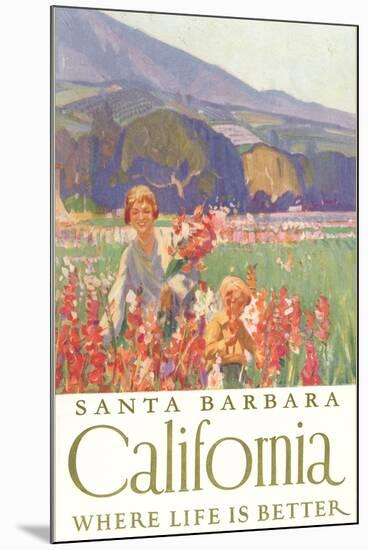 Field of Flowers, Santa Barbara, Calfornia-null-Mounted Art Print