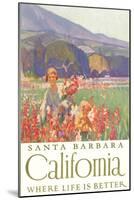 Field of Flowers, Santa Barbara, Calfornia-null-Mounted Art Print