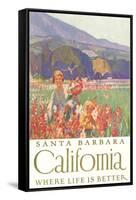 Field of Flowers, Santa Barbara, Calfornia-null-Framed Stretched Canvas