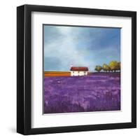 Field of Lavender (Right Detail)-Philip Bloom-Framed Art Print