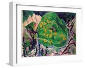 Field of Livestock, 1918-Ernst Ludwig Kirchner-Framed Giclee Print