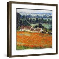 Field of Poppies at Giverny-Claude Monet-Framed Art Print