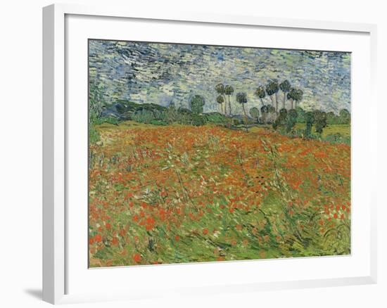 Field of Poppies, Auvers-Sur-Oise, 1890-Vincent van Gogh-Framed Giclee Print