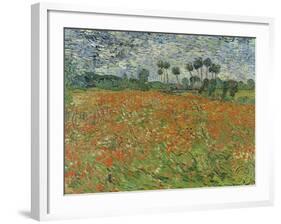 Field of Poppies, Auvers-Sur-Oise, 1890-Vincent van Gogh-Framed Giclee Print