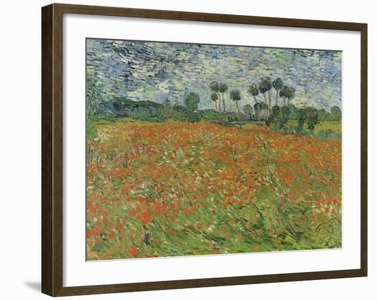 Field of Poppies, Auvers-Sur-Oise, 1890-Vincent van Gogh-Framed Giclee Print