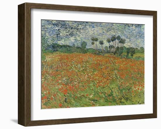 Field of Poppies, Auvers-Sur-Oise, 1890-Vincent van Gogh-Framed Giclee Print