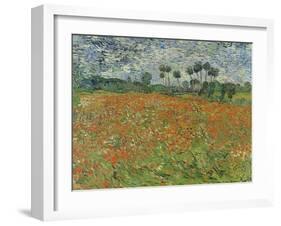 Field of Poppies, Auvers-Sur-Oise, 1890-Vincent van Gogh-Framed Giclee Print