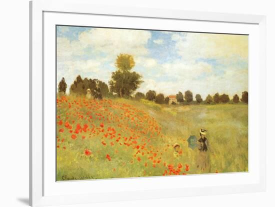 Field of Poppies, c.1886-Claude Monet-Framed Art Print