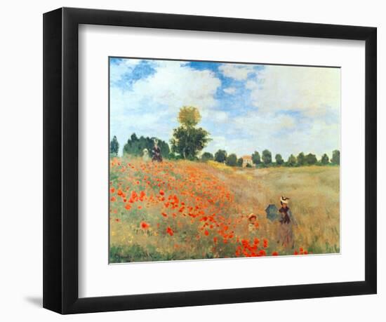 Field of Poppies, c.1886-Claude Monet-Framed Art Print