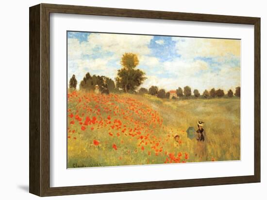 Field of Poppies, c.1886-Claude Monet-Framed Art Print