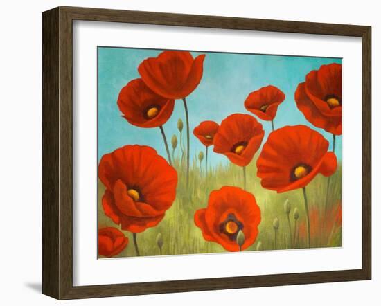 Field of Poppies II-Vivien Rhyan-Framed Art Print