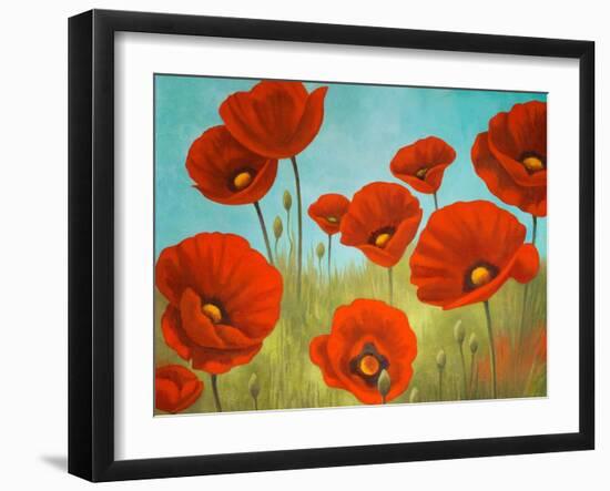 Field of Poppies II-Vivien Rhyan-Framed Art Print