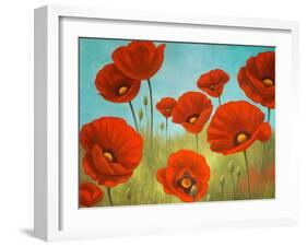 Field of Poppies II-Vivien Rhyan-Framed Premium Giclee Print