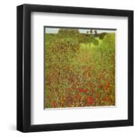 Field of Poppies-Gustav Klimt-Framed Art Print