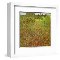 Field of Poppies-Gustav Klimt-Framed Art Print