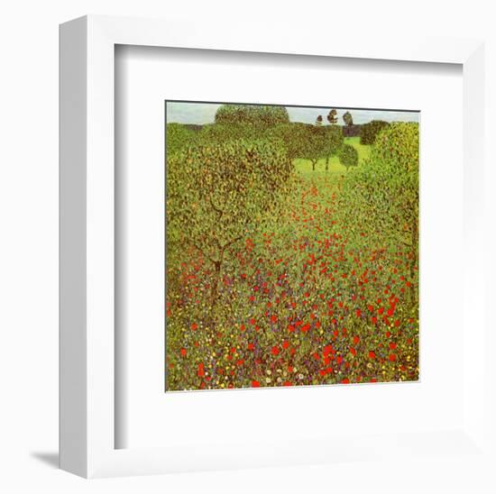 Field of Poppies-Gustav Klimt-Framed Art Print