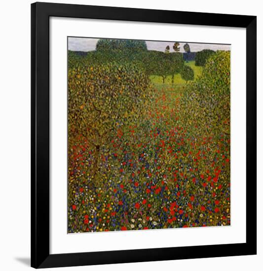 Field of Poppies-Gustav Klimt-Framed Art Print