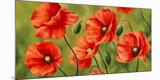 Field of Poppies-Luca Villa-Mounted Art Print