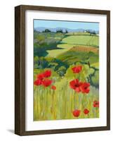 Field of Poppies-Jane Henry Parsons-Framed Art Print
