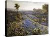 Field of Texas Bluebonnets and Prickly Pear Cacti-Julian Robert Onderdonk-Stretched Canvas